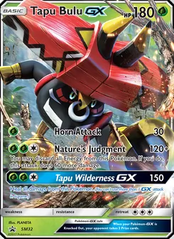 Tapu Bulu GX card from SM Black Star Promos, number SM32/248