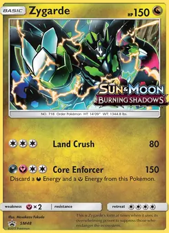 Zygarde card from SM Black Star Promos, number SM48/248