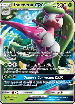 Tsareena GX card from SM Black Star Promos, number SM56/248