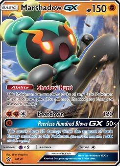 Marshadow GX card from SM Black Star Promos, number SM59/248