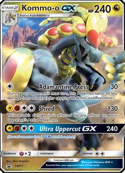 Kommo-o GX card from SM Black Star Promos, number SM71/248