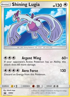 Shining Lugia card from SM Black Star Promos, number SM82/248