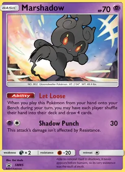 Marshadow card from SM Black Star Promos, number SM85/248