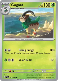Gogoat card from Scarlet & Violet, number 012/198