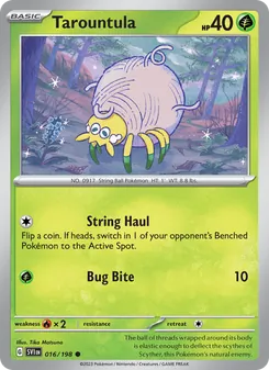 Tarountula card from Scarlet & Violet, number 016/198