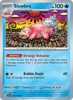 Slowbro card from Scarlet & Violet, number 043/198