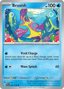 Bruxish card from Scarlet & Violet, number 051/198