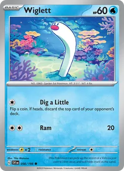 Wiglett card from Scarlet & Violet, number 056/198