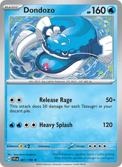Dondozo card from Scarlet & Violet, number 061/198