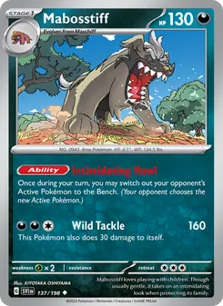 Mabosstiff card from Scarlet & Violet, number 137/198