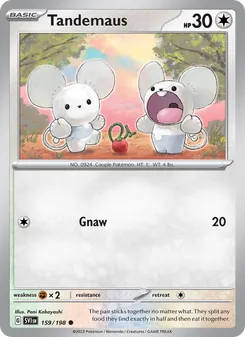 Tandemaus card from Scarlet & Violet, number 159/198