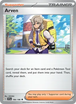 Arven card from Scarlet & Violet, number 166/198