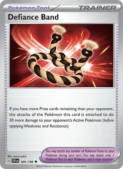 Defiance Band card from Scarlet & Violet, number 169/198