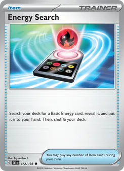 Energy Search card from Scarlet & Violet, number 172/198
