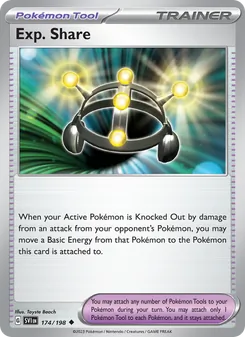 Exp. Share card from Scarlet & Violet, number 174/198