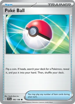 Poké Ball card from Scarlet & Violet, number 185/198