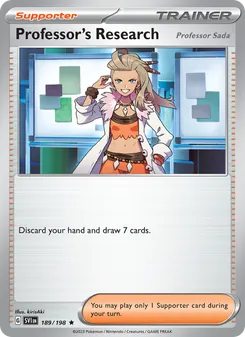 Professor's Research card from Scarlet & Violet, number 189/198