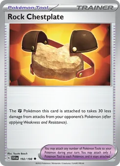 Rock Chestplate card from Scarlet & Violet, number 192/198