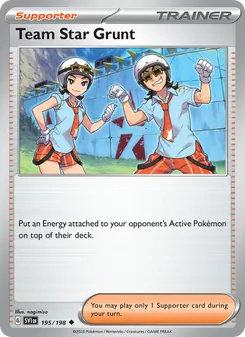 Team Star Grunt card from Scarlet & Violet, number 195/198
