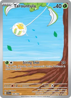 Tarountula card from Scarlet & Violet, number 199/198