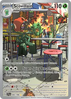 Scovillain card from Scarlet & Violet, number 202/198