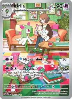 Kirlia card from Scarlet & Violet, number 212/198