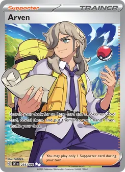 Arven card from Scarlet & Violet, number 235/198