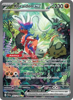 Koraidon ex card from Scarlet & Violet, number 247/198
