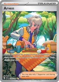 Arven card from Scarlet & Violet, number 249/198
