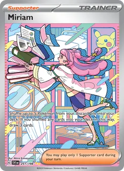 Miriam card from Scarlet & Violet, number 251/198