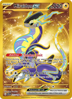 Miraidon ex card from Scarlet & Violet, number 253/198