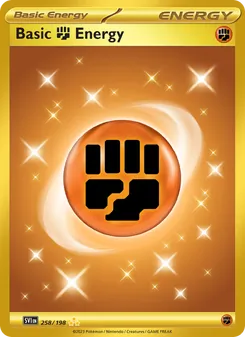 Basic Fighting Energy card from Scarlet & Violet, number 258/198
