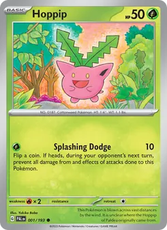 Hoppip card from Paldea Evolved, number 001/193