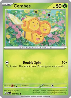 Combee card from Paldea Evolved, number 008/193