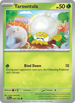 Tarountula card from Paldea Evolved, number 016/193