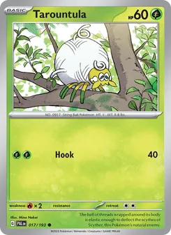 Tarountula card from Paldea Evolved, number 017/193