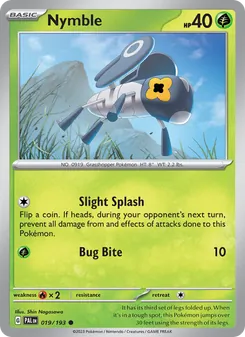 Nymble card from Paldea Evolved, number 019/193