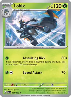 Lokix card from Paldea Evolved, number 021/193