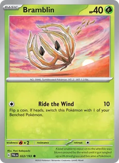 Bramblin card from Paldea Evolved, number 022/193