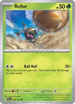 Rellor card from Paldea Evolved, number 026/193
