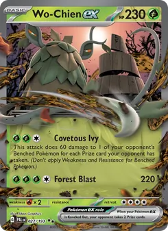 Wo-Chien ex card from Paldea Evolved, number 027/193
