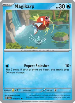 Magikarp card from Paldea Evolved, number 042/193