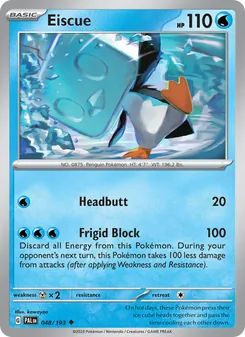 Eiscue card from Paldea Evolved, number 048/193