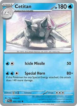 Cetitan card from Paldea Evolved, number 055/193