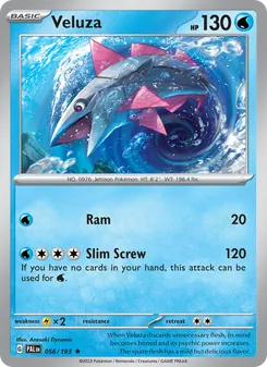 Veluza card from Paldea Evolved, number 056/193