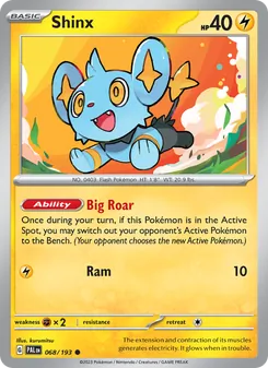 Shinx card from Paldea Evolved, number 068/193