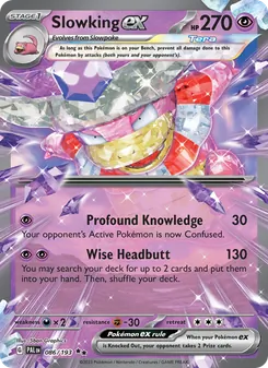 Slowking ex card from Paldea Evolved, number 086/193