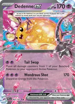 Dedenne ex card from Paldea Evolved, number 093/193