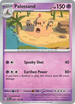 Palossand card from Paldea Evolved, number 096/193