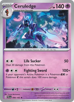 Ceruledge card from Paldea Evolved, number 098/193